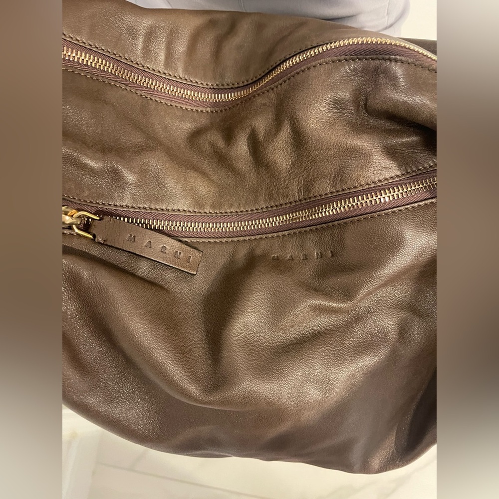 Marni Brown Leather Handbag - Picture 3 of 11